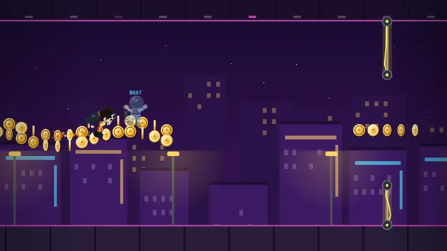 Flying the jetpack through a coin run