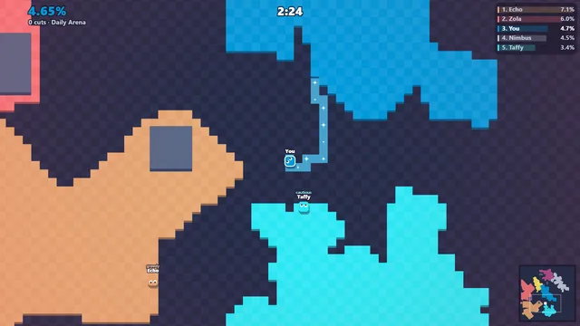 The Daily Arena, with pillars and the star trail skin